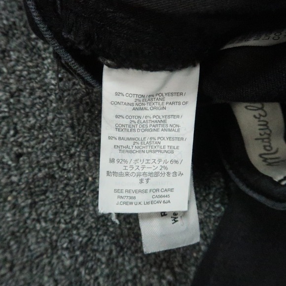 Madewell Jeans Womens‎ Black 24 High Rise Skinny 9" Raw Hem - Picture 7 of 11